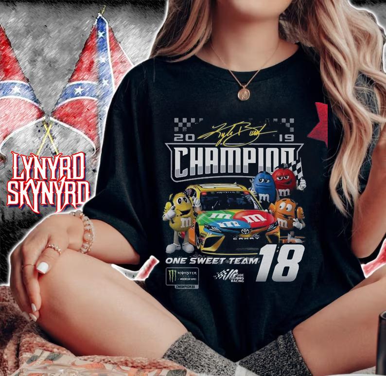 M&M's Kyle Busch Joe Gibbs one sweet team signatures shirt woman shirt