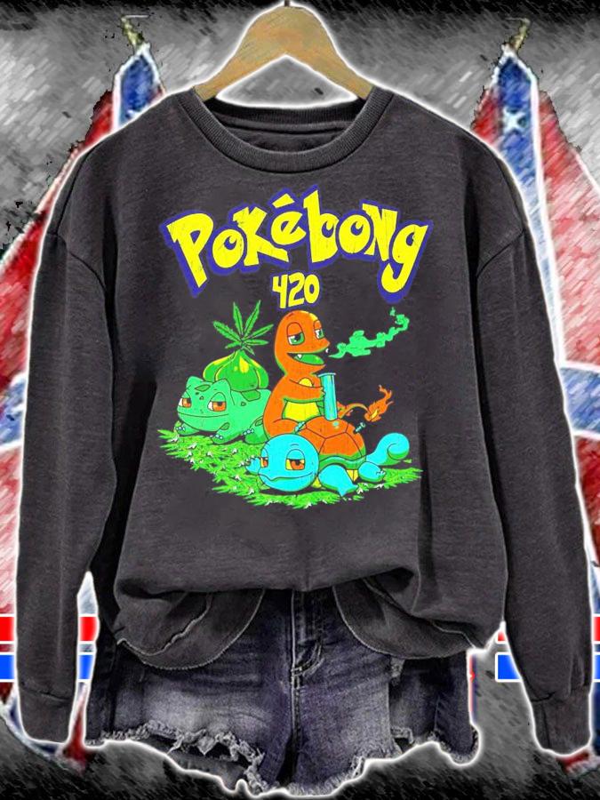 Pokebong 420 weed smoking shirt sweatshirt