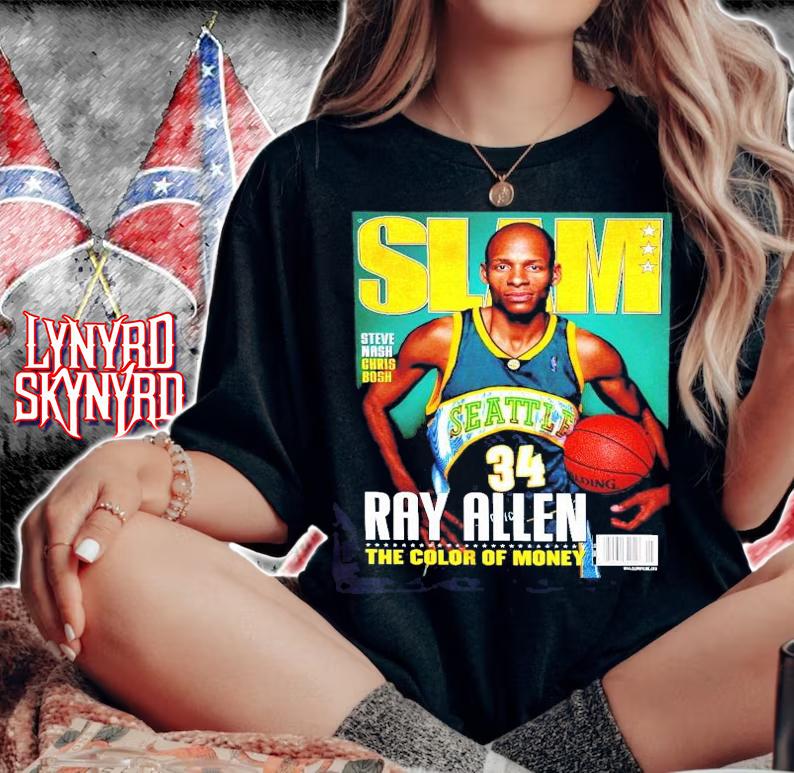 SLAM Ray Allen the color of money t-shirt