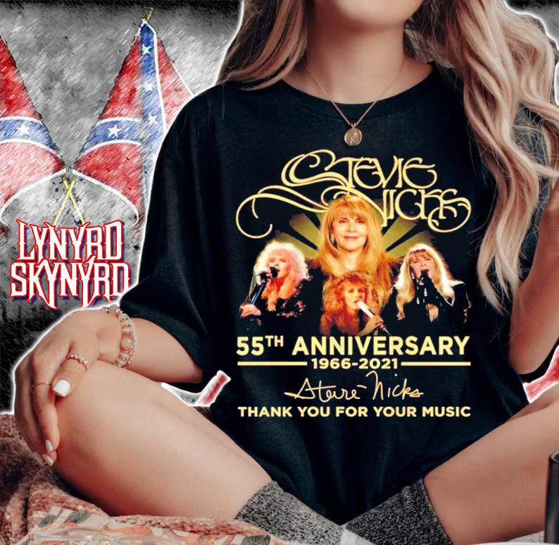 Stevie Nicks 55th anniversary 1966-2021 signature shirt woman shirt