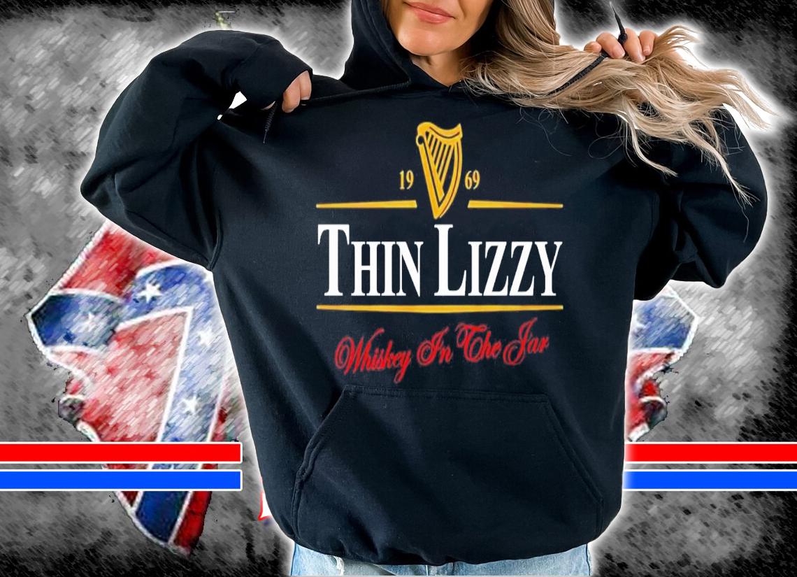 1969 Thin Lizzy Whiskey in the far shirt