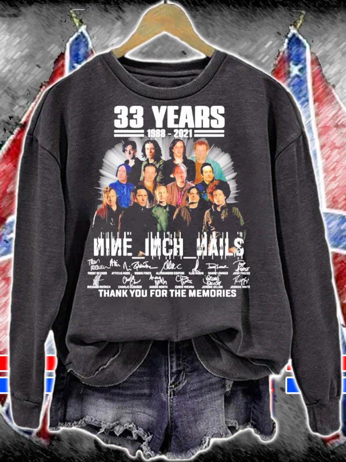 33 years 1988-2021 Nine Inch Nails signatures shirt sweatshirt