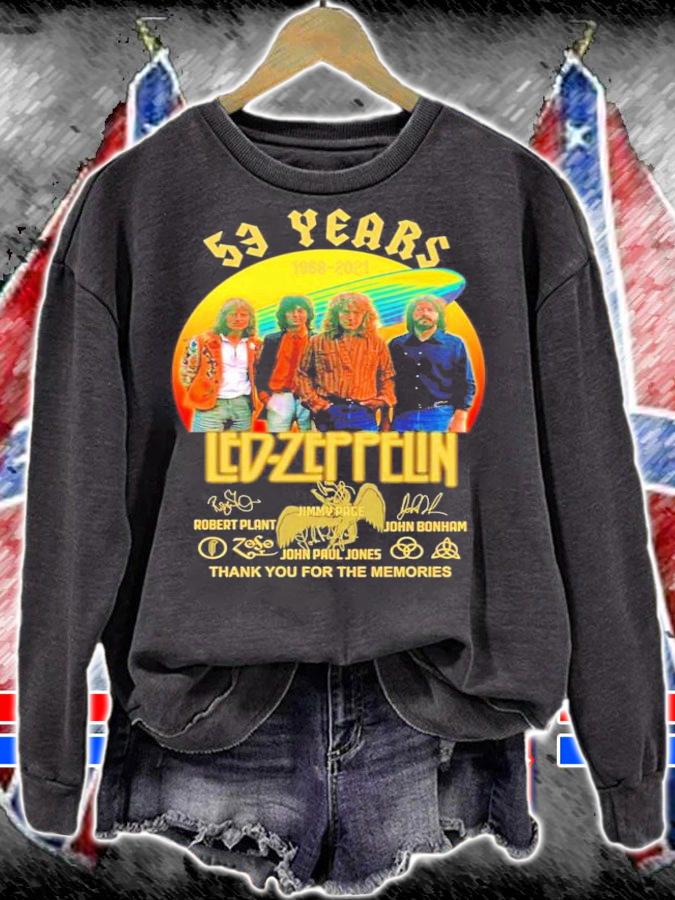 53 years Led Zeppelin 1968-2021 signatures shirt sweatshirt
