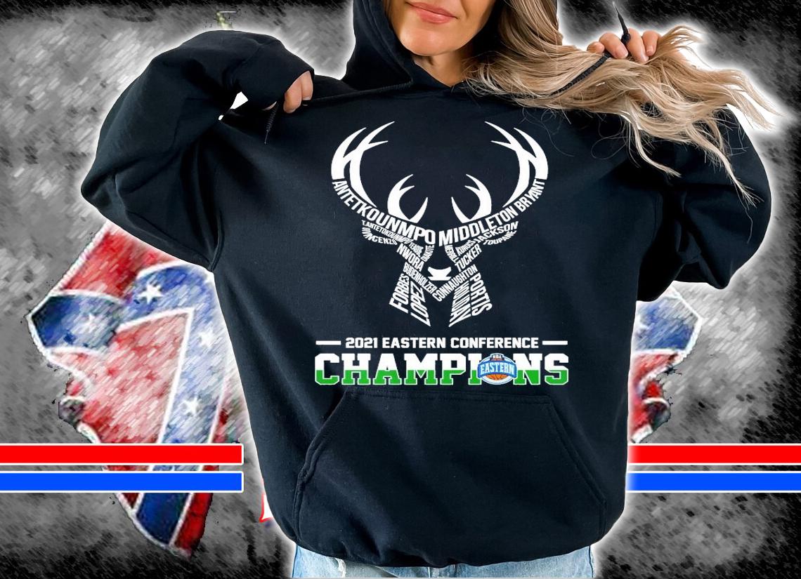 Antetokounmpo Middleton Bryant 2021 Eastern Conference Champions shirt
