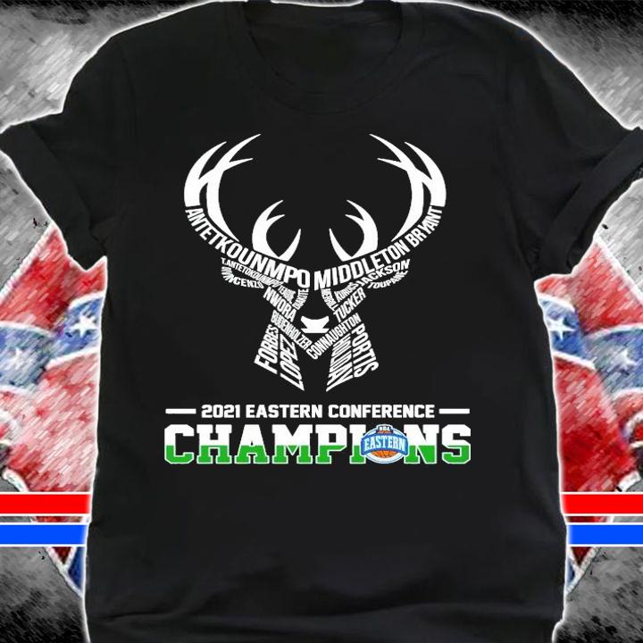 Antetokounmpo Middleton Bryant 2021 Eastern Conference Champions shirt