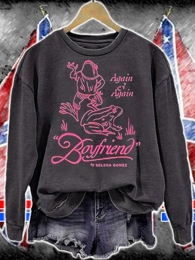 Frogs Again and again Boyfriend by Selena Gomez T-shirt sweatshirt