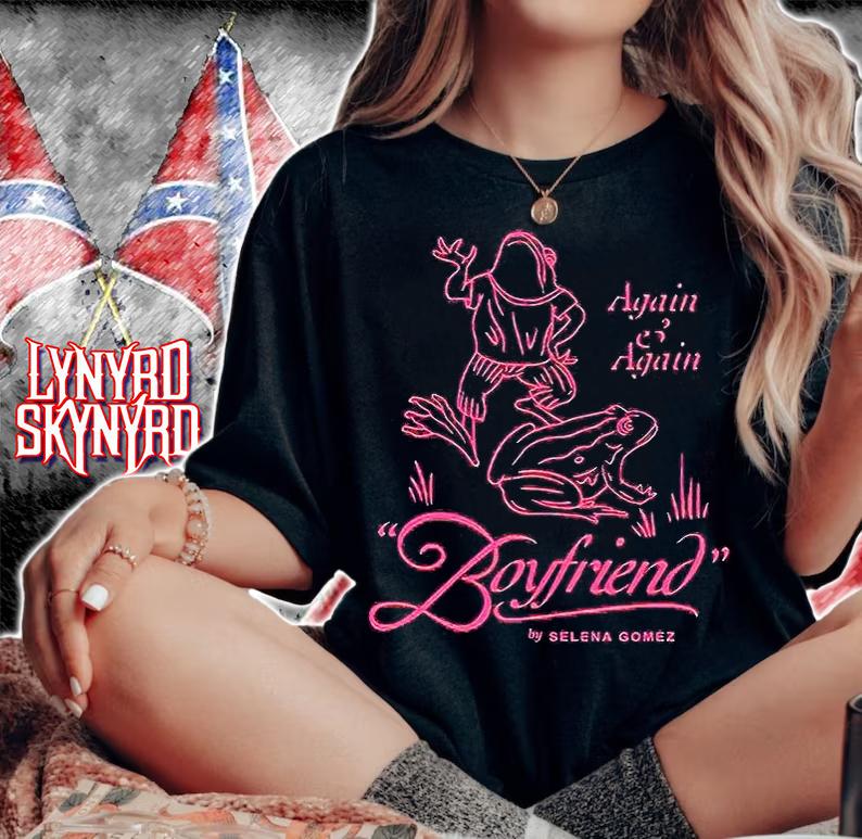 Frogs Again and again Boyfriend by Selena Gomez T-shirt woman shirt