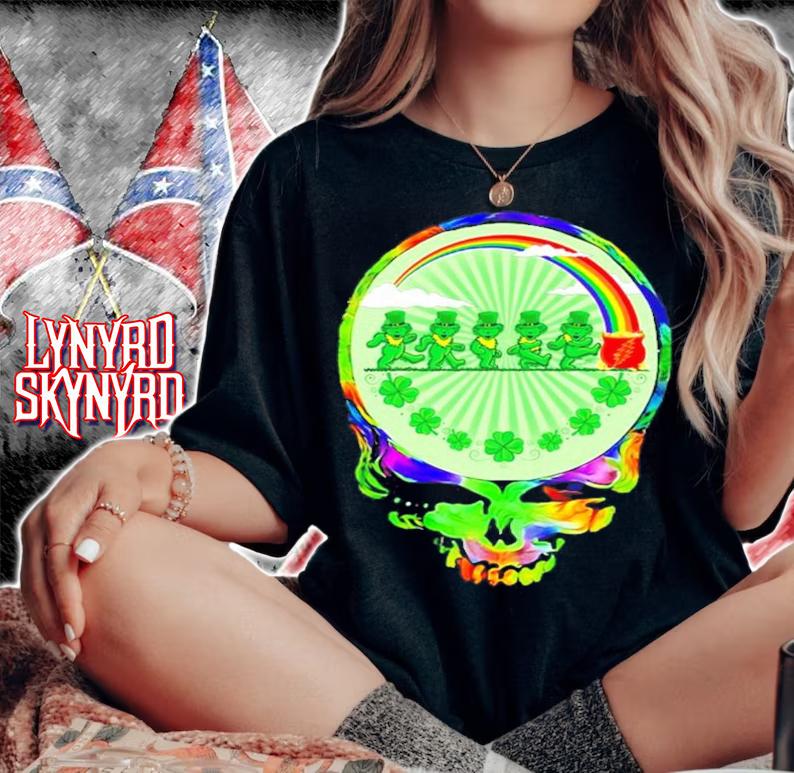 Grateful Dead Dreadful Dead Dancing Bear St.Patrick's Day shirt woman shirt