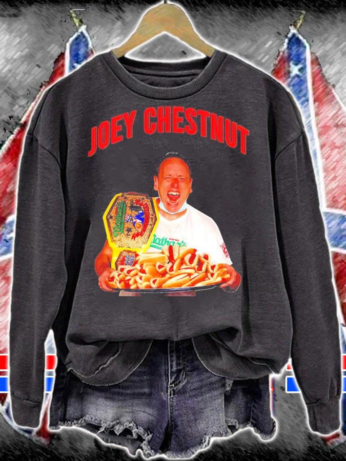 Joey Chestnut hot dog shirt sweatshirt