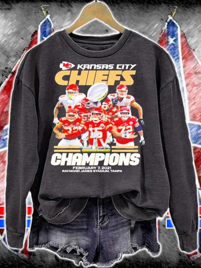 Kansas City Chiefs Champions february 7 2021 Raymond James stadium Tampa shirt sweatshirt