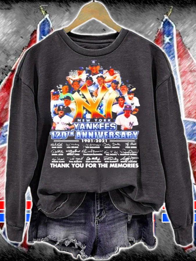 Men's New York Yankees 120th anniversary 1901-2021 thank you for the memories shirt