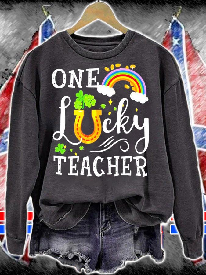 One Lucky school teacher St.Patrick's Day shirt sweatshirt