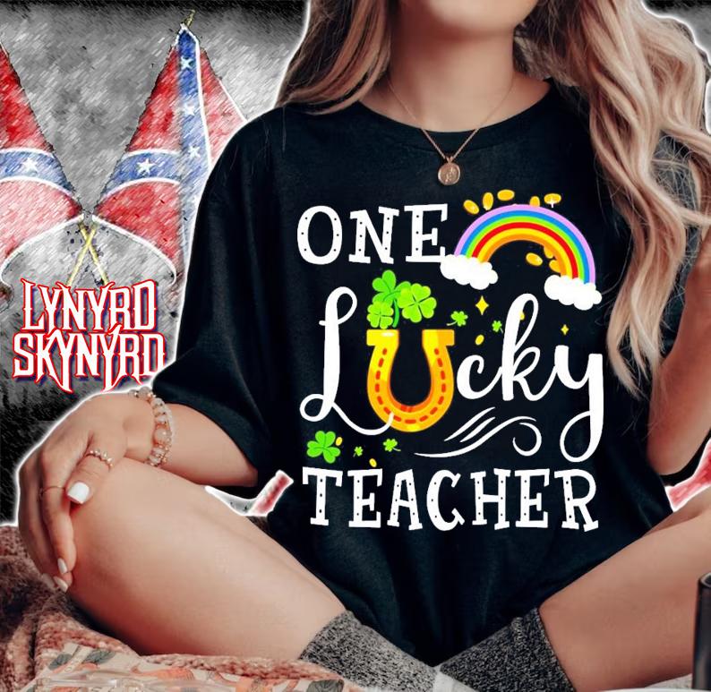 One Lucky school teacher St.Patrick's Day shirt woman shirt