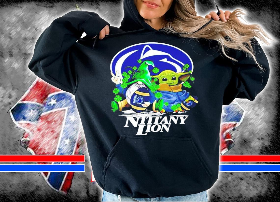 St.Patrick's day Gnome and Baby Yoda Penn State Nittany Lions shirt hoodie