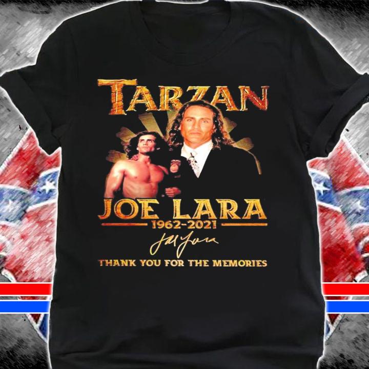 Tarzan Joe Lara 1962-2021 signature shirt