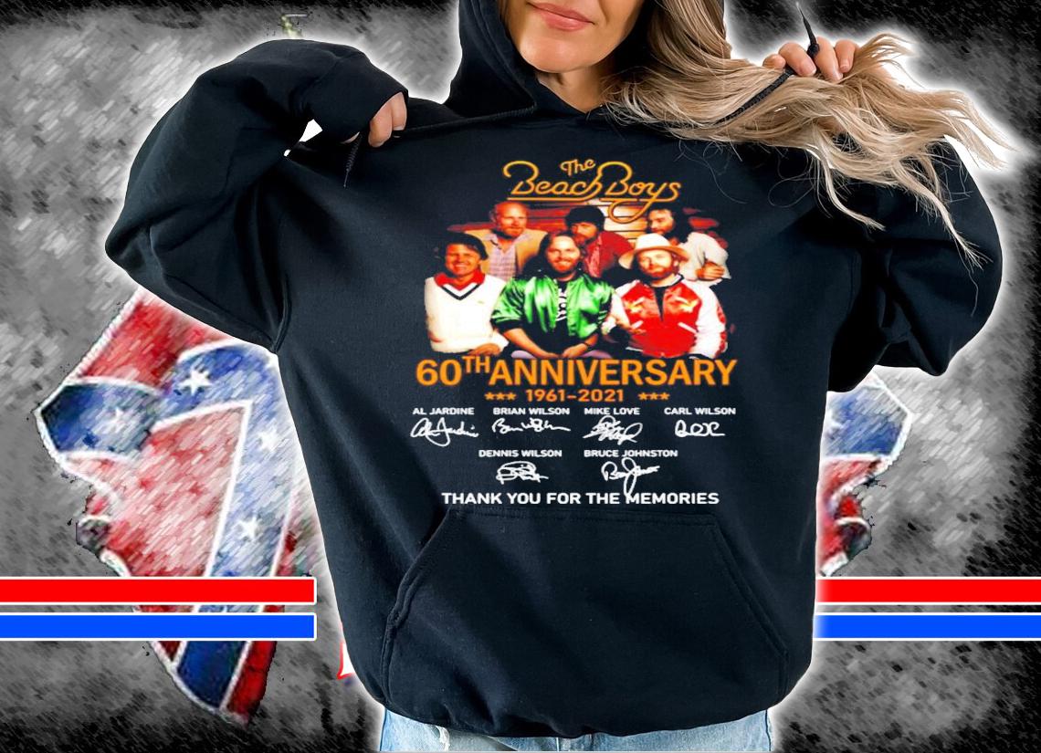 The Beach Boys 60th anniversary 1961-2021 thank you for the memories t-shirt