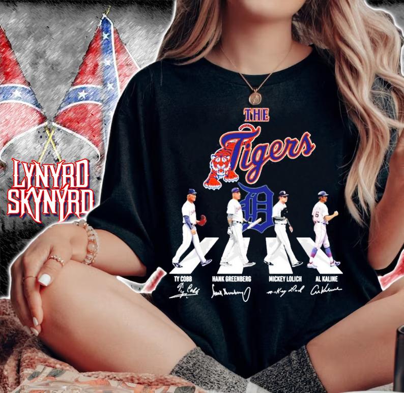 The Tigers Ty Cobb Hank Greenberg Mickey Lolich Al Kaline Abbey Road shirt