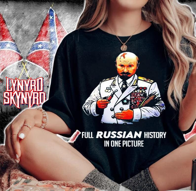 Vladimir Vladimirovich Putin full Russian history in one picture T-shirt woman shirt