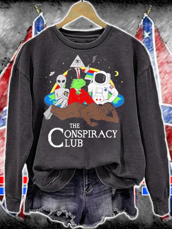 Alien Bigfoot The Conspiracy Club t-shirt sweatshirt