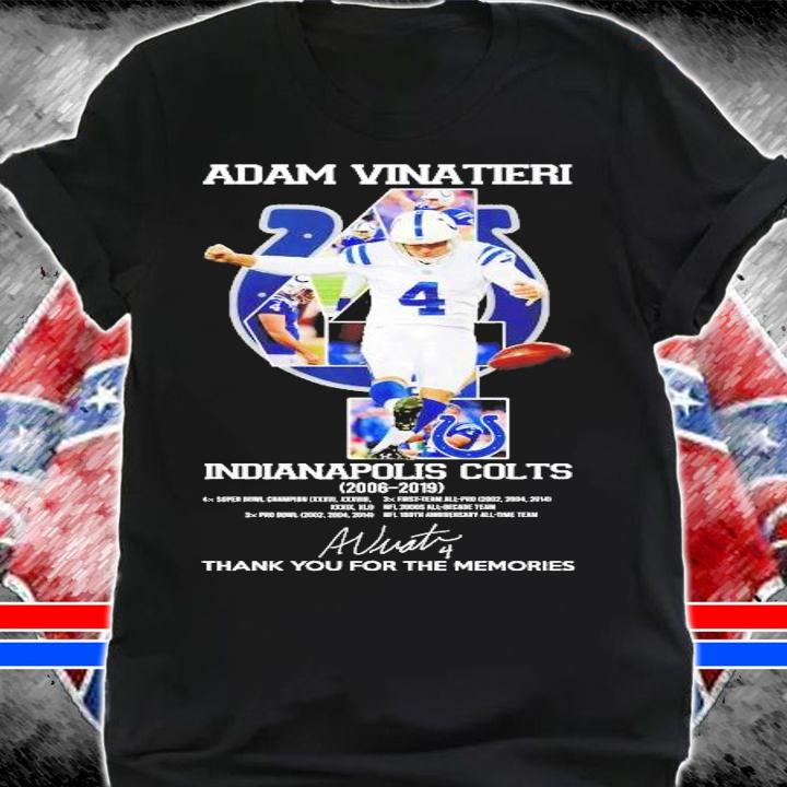Adam Vinatieri Indianapolis Colts 2006 2019 thank you for the memories shirt shirt