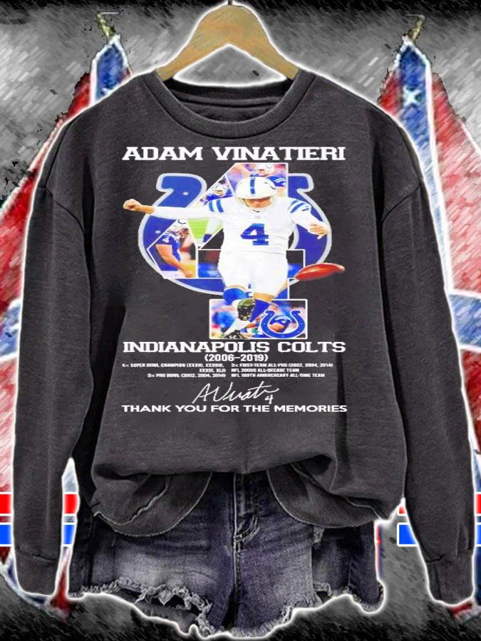 Adam Vinatieri Indianapolis Colts 2006 2019 thank you for the memories shirt sweatshirt