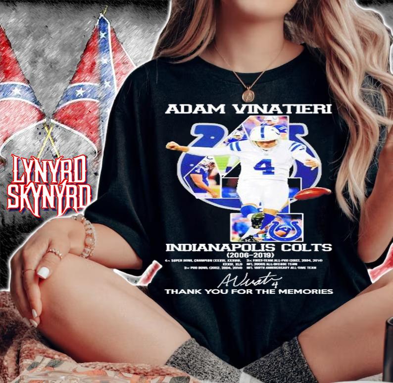 Adam Vinatieri Indianapolis Colts 2006 2019 thank you for the memories shirt woman shirt