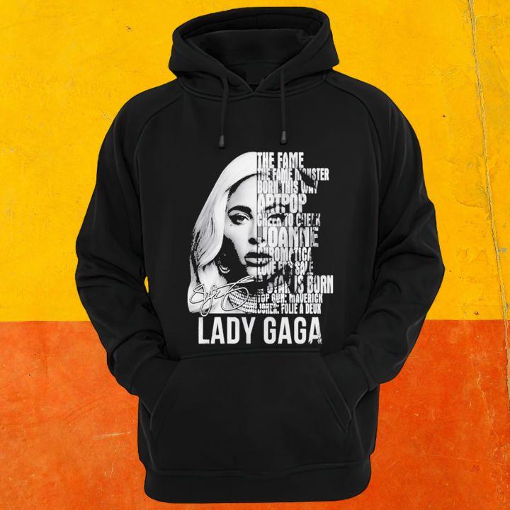 Lady Gaga Signature Album The Fame Monster Born This Way Artpop T-Shirt hoodie