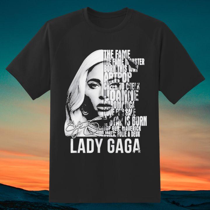Lady Gaga Signature Album The Fame Monster Born This Way Artpop T-Shirt