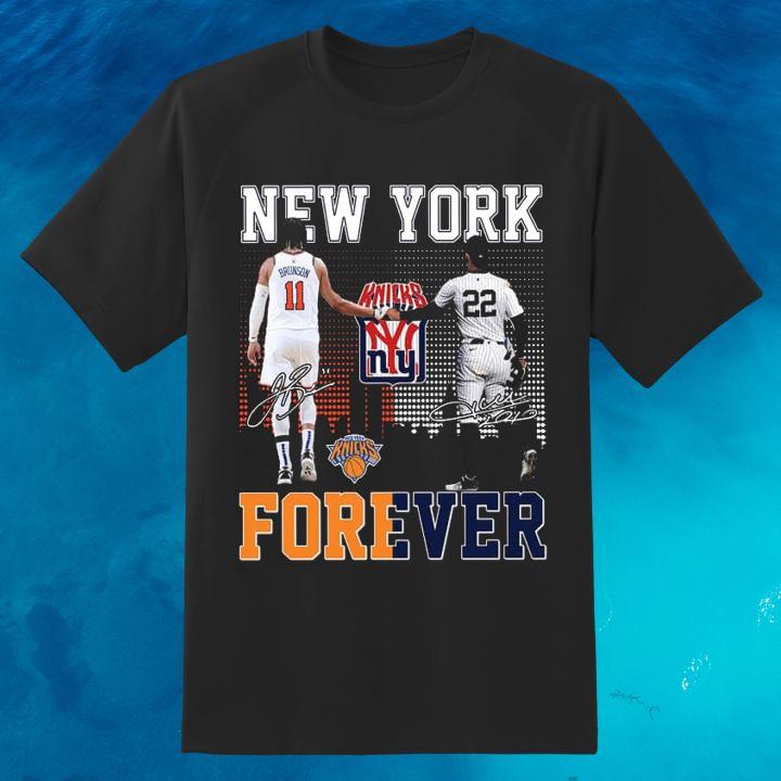 New York Sports Teams Jalen Brunson Juan Soto Forever Signatures T-Shirt