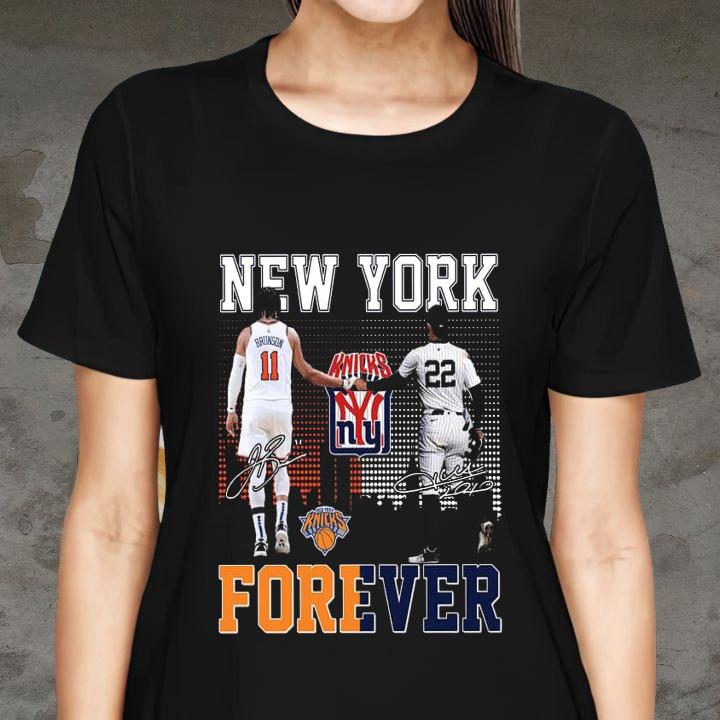 New York Sports Teams Jalen Brunson Juan Soto Forever Signatures T-Shirt womenshirt