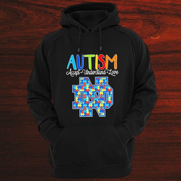 Notre Dame Fighting Irish Autism Awareness Accept Understand Love T-Shirt hoodie