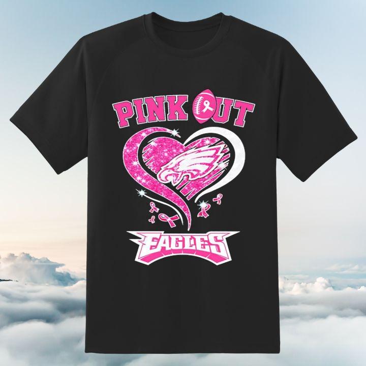 Philadelphia Eagles Pink Out Eagles Breast Cancer Awareness T-Shirt