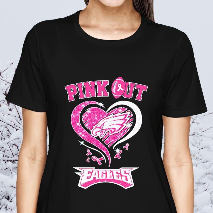 Philadelphia Eagles Pink Out Eagles Breast Cancer Awareness T-Shirt womenshirt