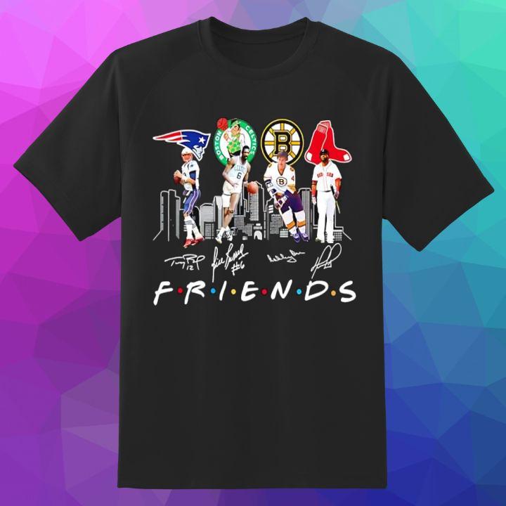 Boston City Friends New England Patriots Celtics Bruins Red Sox T-Shirt
