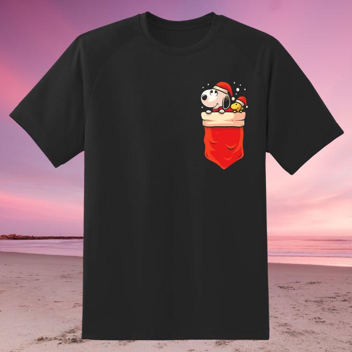 Cute Snoopy and Woodstock Christmas T-Shirt for the Holidays – Shop Now!