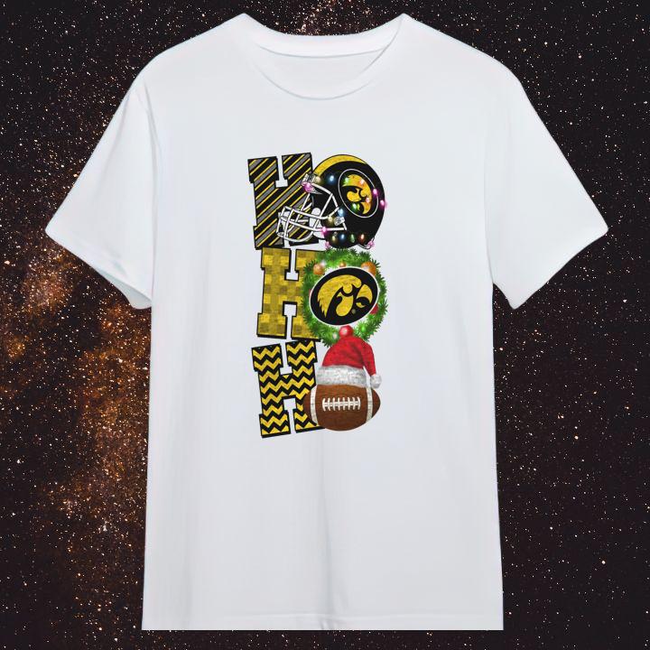 Iowa Hawkeyes Happy Christmas 2024 T-Shirt – Ho Ho Ho!