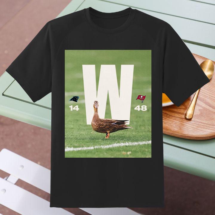 Funny Duck Carolina Panthers Vs. Tampa Bay Buccaneers 14-48 Shirt