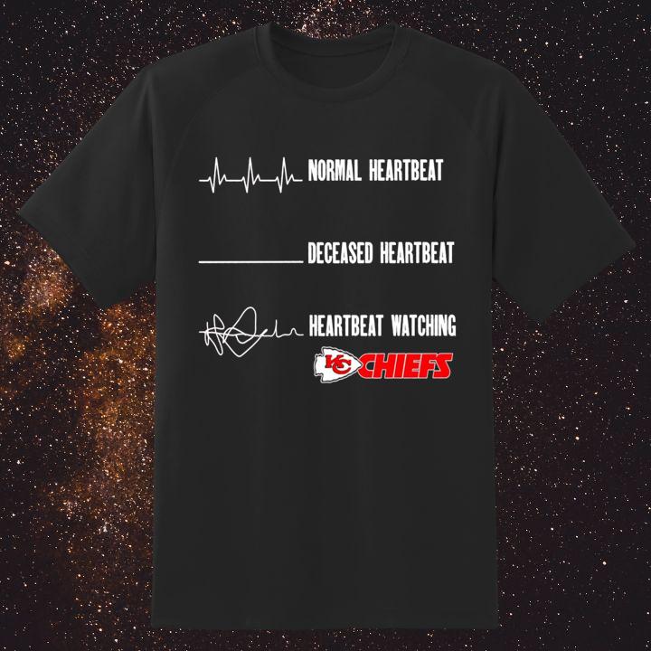 Hot Normal Heartbeat Deceased Heartbeat Watching Kansas City Chiefs Logo Shirt
