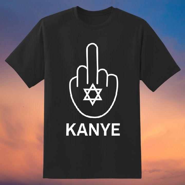 Middle Finger For Kanye Black Star Of David Shirt