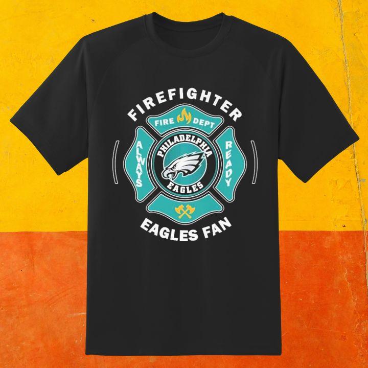 Fire Dept Philadelphia Eagles Logo Football Firefighter T-Shirt
