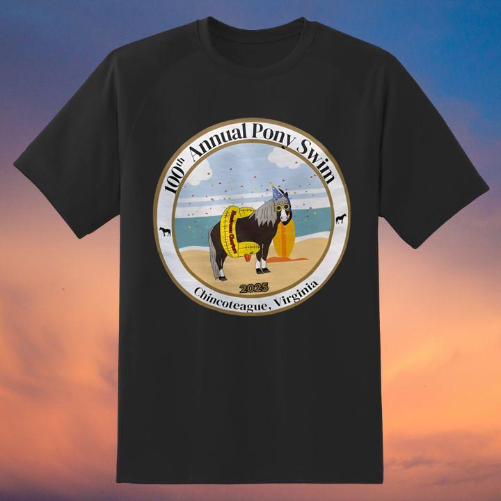 Chincoteague Pony Swim 2025 Shirt: 100th Annual Commemorative Tee