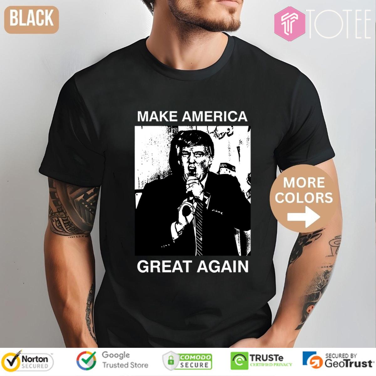 Trump Gun In Mouth Make America Great Again Shirt