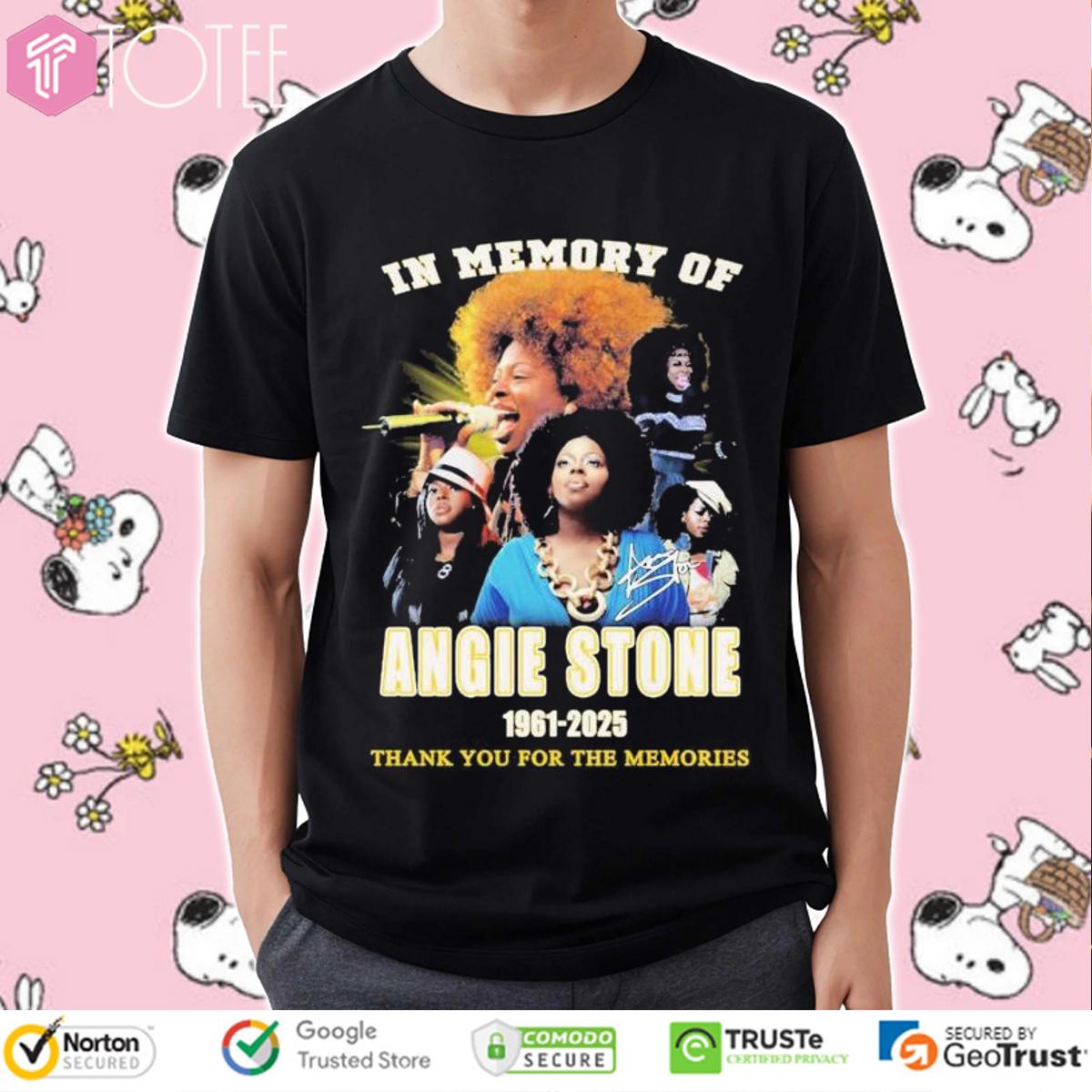 In Memory Of Angie Stone 1961-2025 Thank You For The Memories T-Shirt