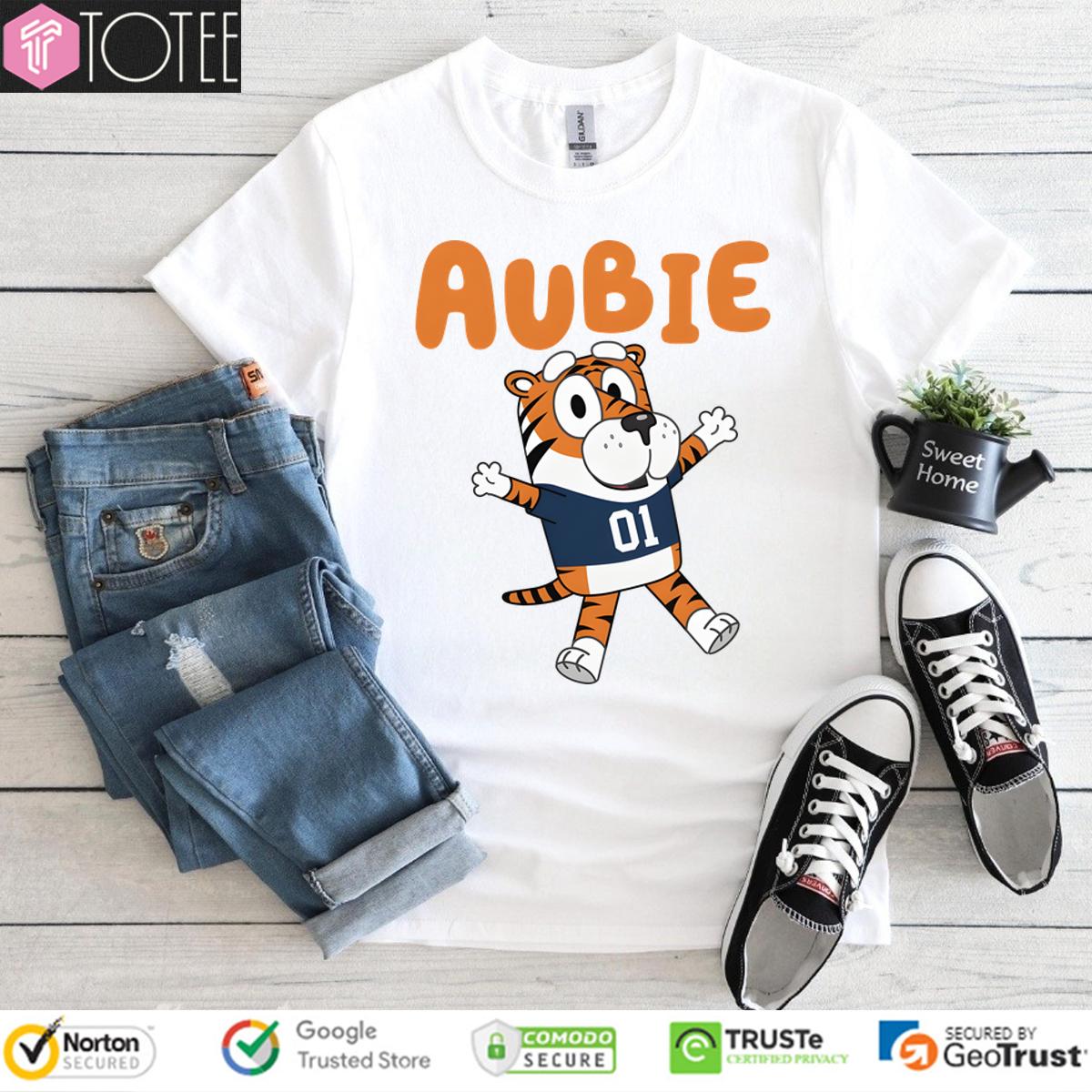 Aubie Tiger Bluey Muffin Heeler Auburn Tigers T-Shirt