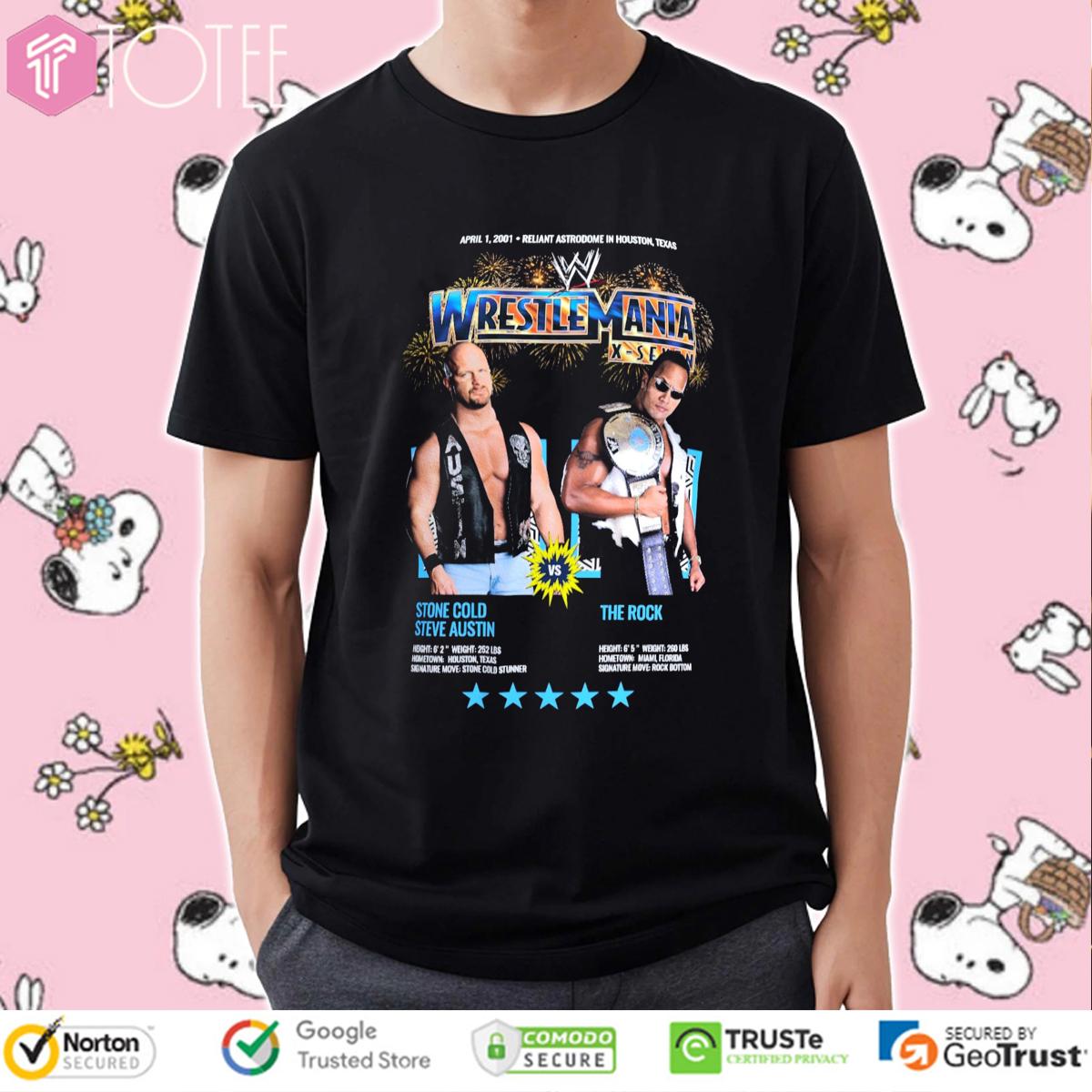 Wrestlemania Stone Cold Steve Austin The Rock T-Shirt