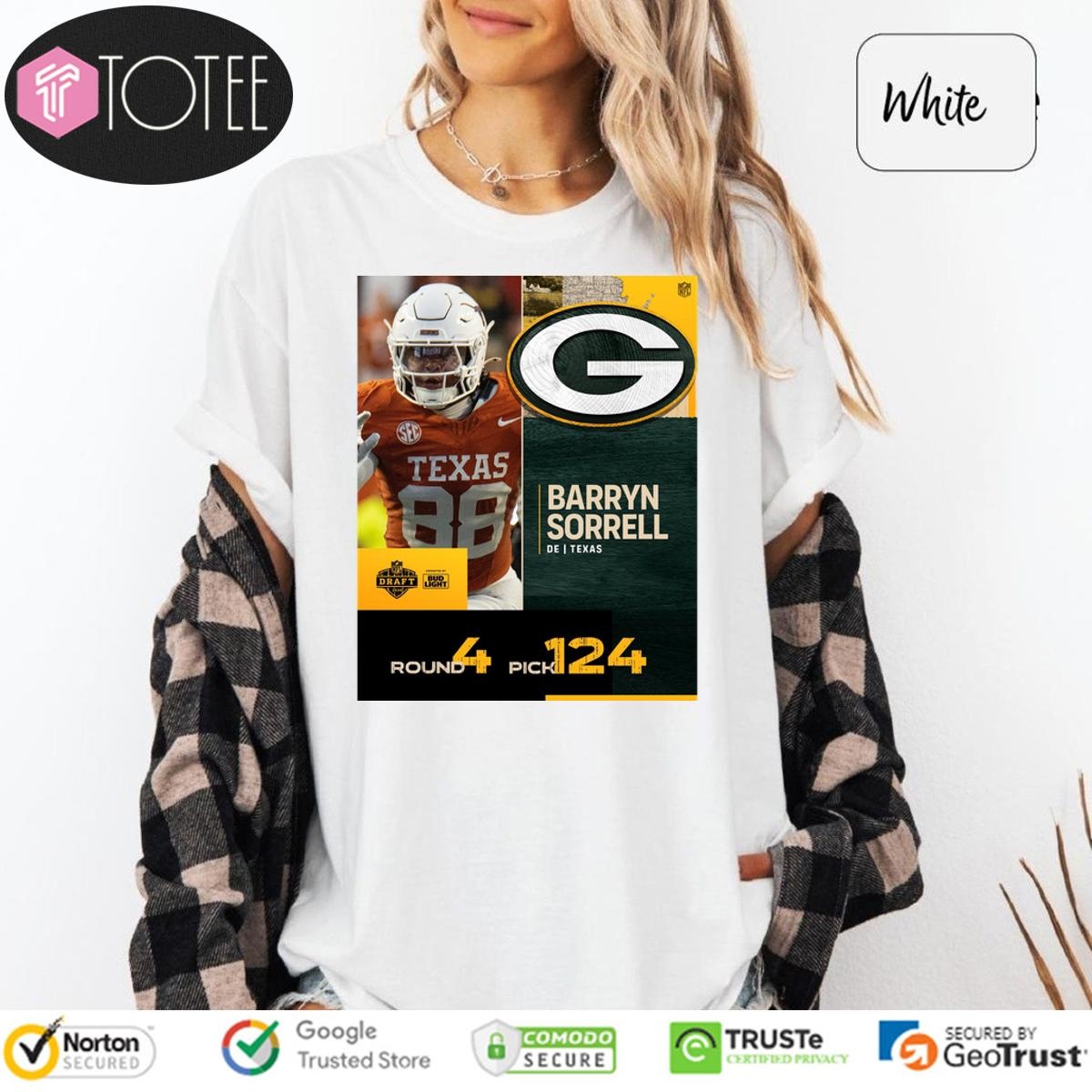 Barryn Sorrell Green Bay Packers 2025 Nfl Draft Poster T-shirt