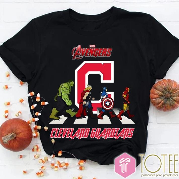 Cleveland Indians Marvel Avengers Abbey Road Cleveland Guardians T-shirt