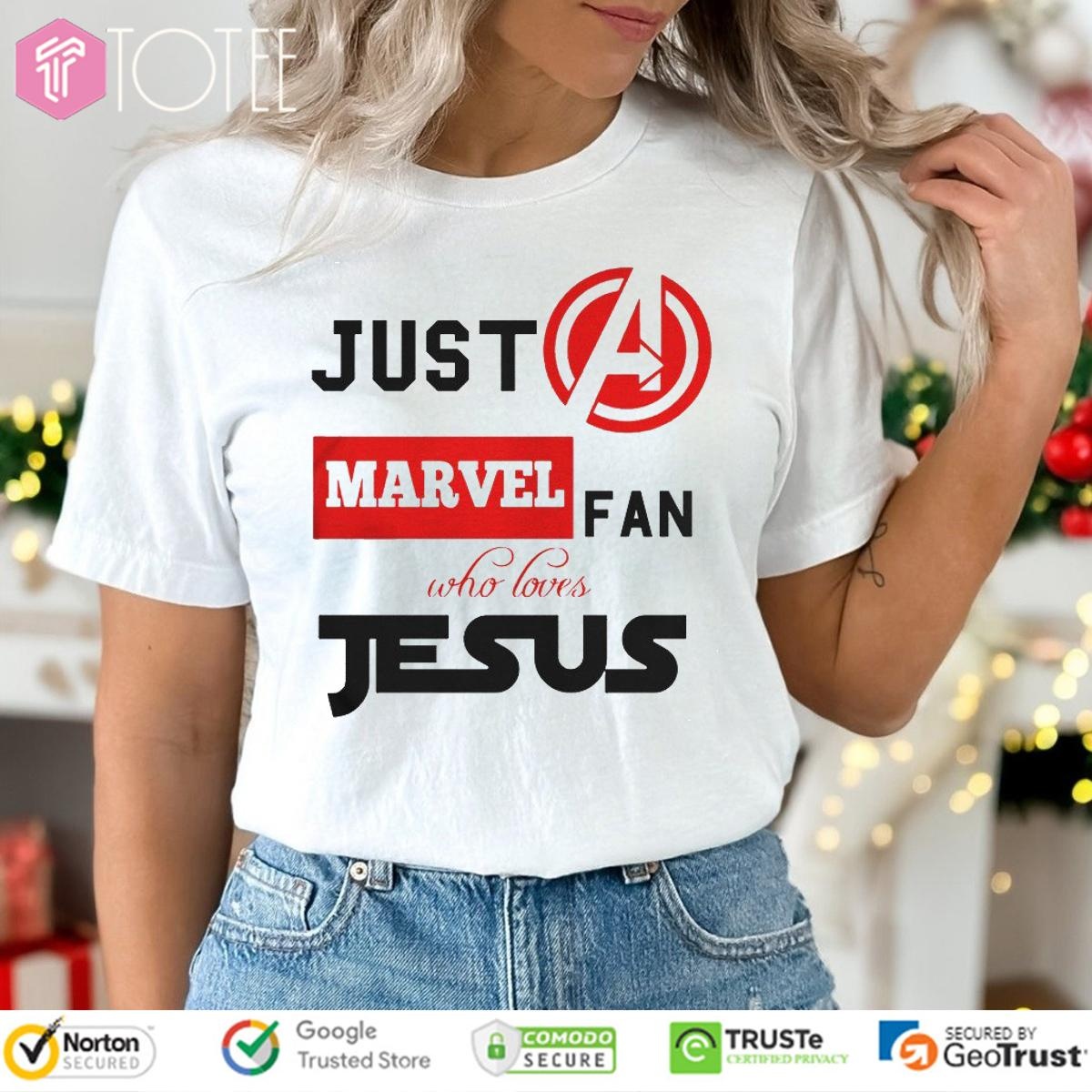 Just A Marvel Fan Who Loves Jesus Avengers T-shirt