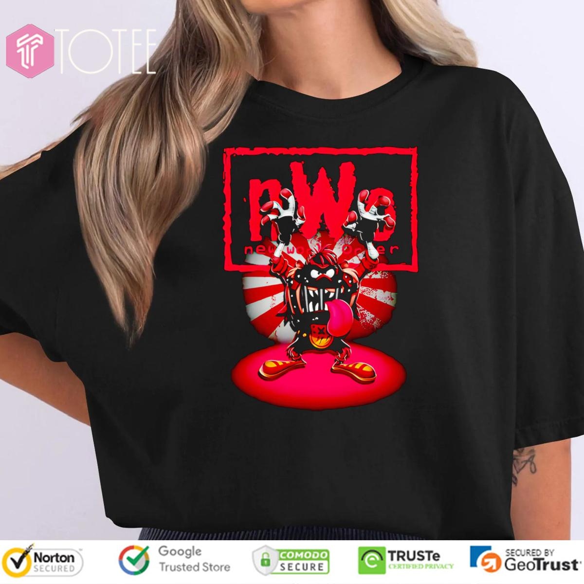 Taz Looney Tunes Tasmanian Devil Parody Nwo New World Order Wwe T-shirt