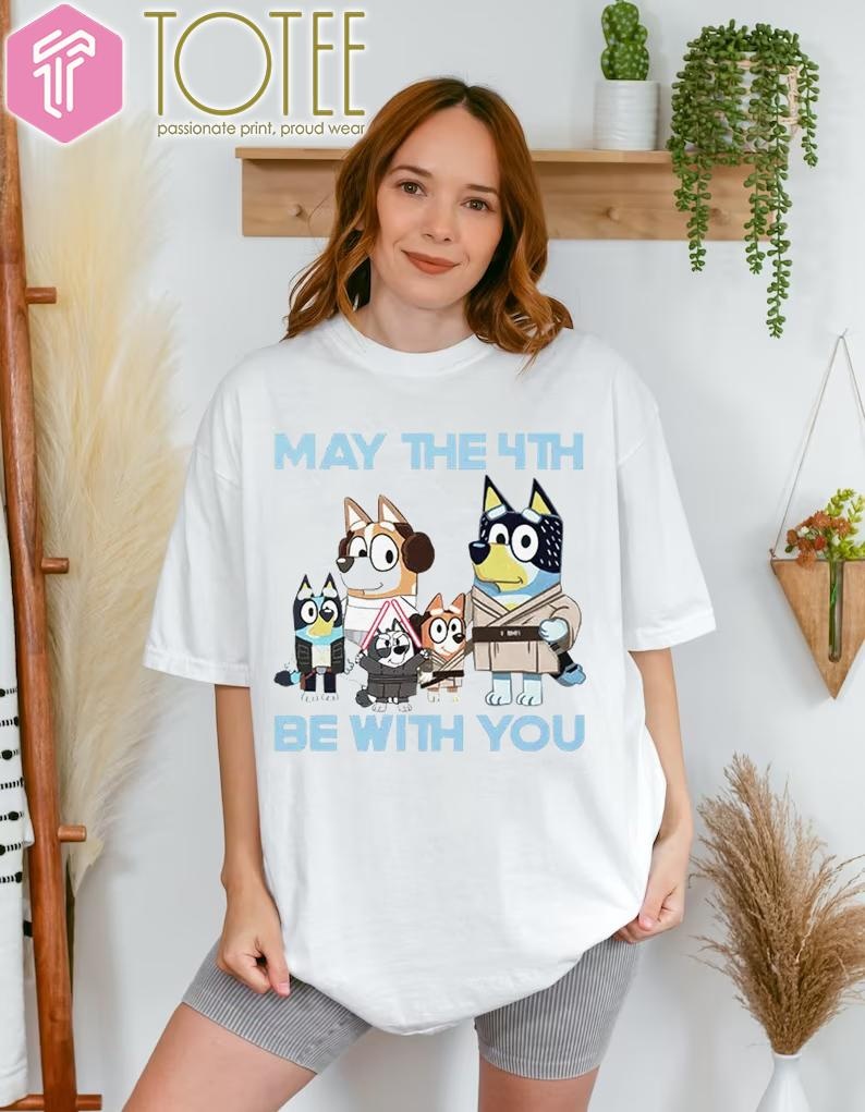 Bluey Family May The 4Th Be With You Star Wars T-shirt
